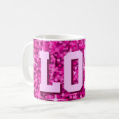 Glitz Roze print mok "LOL!" (Voorkant links)