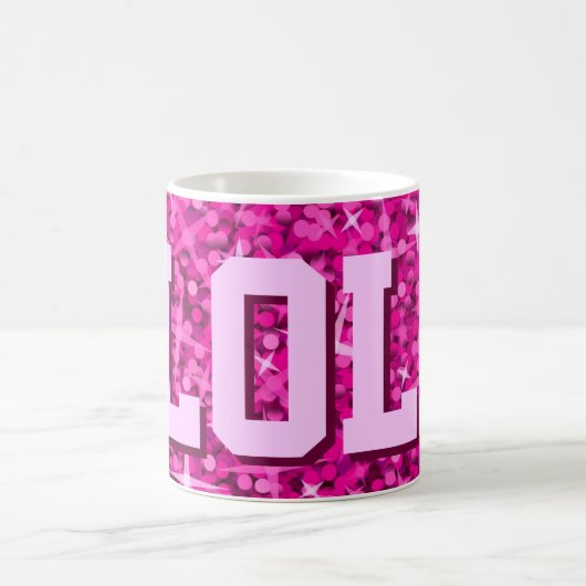 Glitz Roze print mok "LOL!" (Center)