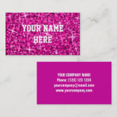 Glitz Roze sjabloon voor visitekaartjes (Voorkant / Achterkant)