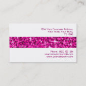 Glitz Roze stripe visitekaartje wit (Achterkant)