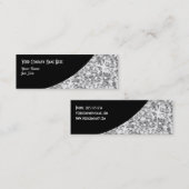 Glitz "Silver" Black Curve visitekaartje skinny (Voorkant / Achterkant)