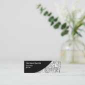 Glitz "Silver" Black Curve visitekaartje skinny (Staand voorkant)