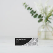 Glitz "Silver" Black Curve visitekaartje skinny (Staand voorkant)