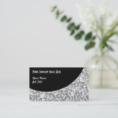 Glitz "Silver" Black Curve-visitekaartje Visitekaartje (Staand voorkant)