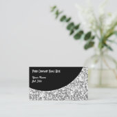 Glitz "Silver" Black Curve-visitekaartje Visitekaartje (Staand voorkant)
