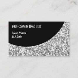 Glitz "Silver" Black Curve-visitekaartje Visitekaartje