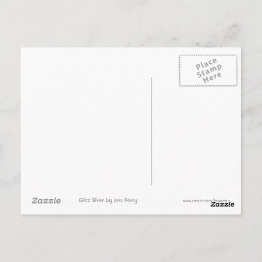 Glitz "Silver" briefkaart (Achterkant)