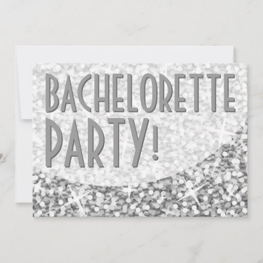Glitz "Silver"-curve "Bachelorette Party" Kaart (Voorkant)