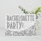 Glitz "Silver"-curve "Bachelorette Party" Kaart (Staand voorkant)