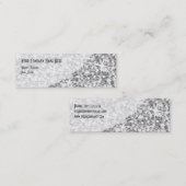 Glitz "Silver" Curve visitekaartje skinny (Voorkant / Achterkant)
