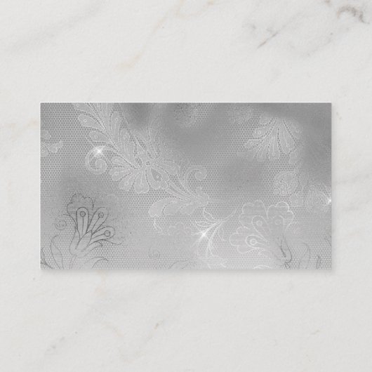 Glitz Silver Lace Visitekaartje (Achterkant)