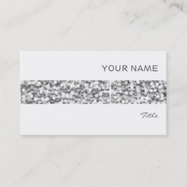 Glitz "Silver" stripe visitekaartje wit