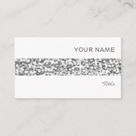 Glitz "Silver" stripe visitekaartje wit