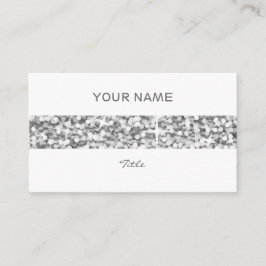 Glitz "Silver" stripe visitekaartje wit achterzijd