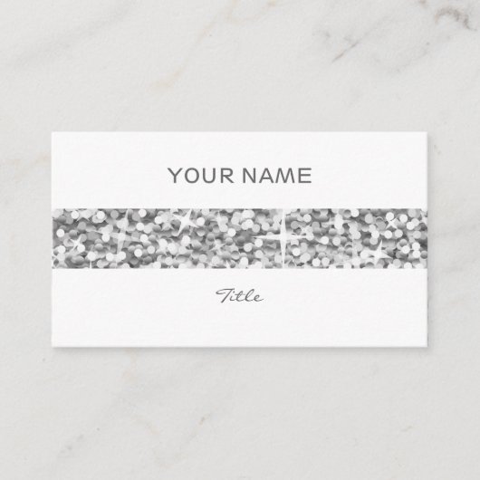 Glitz "Silver" stripe visitekaartje wit achterzijd (Voorkant)