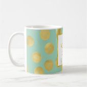 Glitz-Stippen van Mint en Gold zijn prachtig Koffiemok (Links)