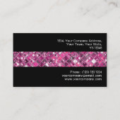 Glitz Tegels Hot Pink 1 tegel streep zwart Visitekaartje (Achterkant)