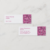 Glitz Tegels Hot Roze 1 kant wit Mini Visitekaartje (Voorkant / Achterkant)