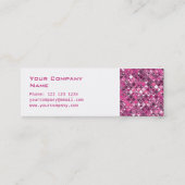 Glitz Tegels Hot Roze 1 kant wit Mini Visitekaartje (Achterkant)