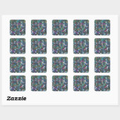Glitz Tegels Meerkleurig 2 print sticker vierkant (Vel)