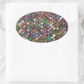 Glitz-Tegels Multicolf sticker ovaal (Tas)