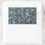 Glitz-Tegels Multicolored 2-afdrukrechthoek Rechthoekige Sticker (Tas)