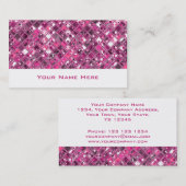 Glitz Tiles Hot Pink 1 visitekaartje wit (Voorkant / Achterkant)