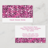 Glitz Tiles Hot Pink 1 visitekaartje wit (Voorkant / Achterkant)