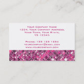 Glitz Tiles Hot Pink 1 visitekaartje wit (Achterkant)