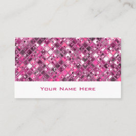 Glitz Tiles Hot Pink 1 visitekaartje wit