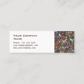 Glitz Tiles Multicololored side skinny white Mini Visitekaartje (Achterkant)
