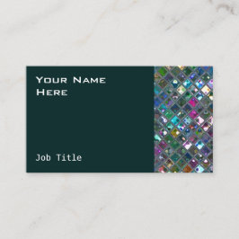 Glitz Tiles Multicolored 2 blauwgroen zijde Visitekaartje