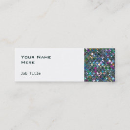 Glitz Tiles Multicolored 2 side skinny white Mini Visitekaartje