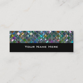 Glitz Tiles Multicolored 2 skinny black Mini Visitekaartje