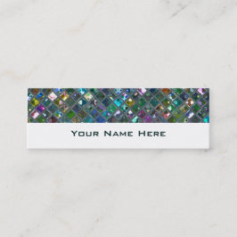 Glitz Tiles Multicolored 2 skinny white Mini Visitekaartje