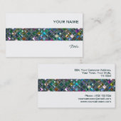 Glitz Tiles Multicolored 2 tegelband wit Visitekaartje (Voorkant / Achterkant)