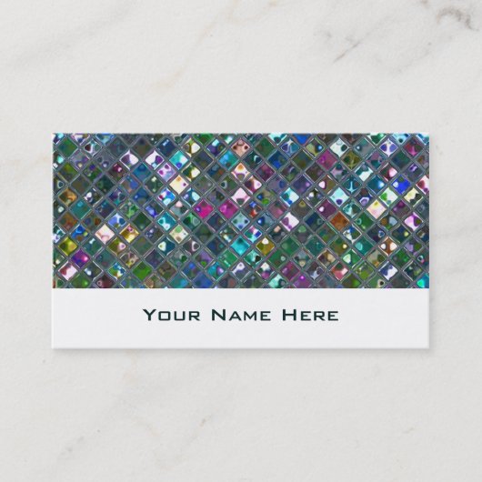 Glitz Tiles Multicolored 2 visitekaartje wit (Voorkant)
