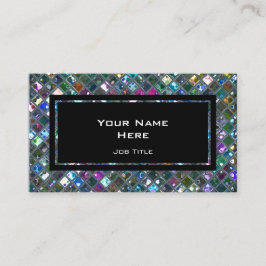 Glitz Tiles Multicolored 2 zwarte rechthoek Visitekaartje