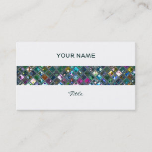 Glitz Tiles Multicolored 2print stripe white back Visitekaartje