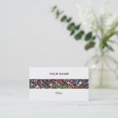 Glitz Tiles Multicolored afdrukstreep wit terug Visitekaartje (Staand voorkant)
