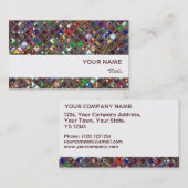 Glitz Tiles Multicolored print white stripe Visitekaartje (Voorkant / Achterkant)