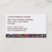 Glitz Tiles Multicolored print white stripe Visitekaartje (Achterkant)