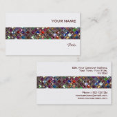 Glitz Tiles Multicolored tegelstreep wit Visitekaartje (Voorkant / Achterkant)