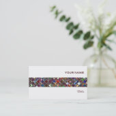 Glitz Tiles Multicolored tegelstreep wit Visitekaartje (Staand voorkant)
