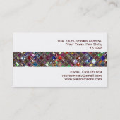 Glitz Tiles Multicolored tegelstreep wit Visitekaartje (Achterkant)