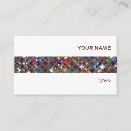 Glitz Tiles Multicolored tegelstreep wit Visitekaartje