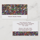 Glitz Tiles Multicolored visitekaartje white (Voorkant / Achterkant)
