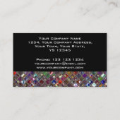 Glitz Tiles Multicolored visitekaartje zwart (Achterkant)