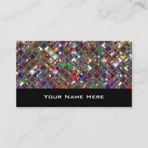 Glitz Tiles Multicolored visitekaartje zwart
