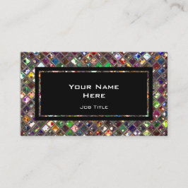 Glitz Tiles Multicolored zwarte rechthoek Visitekaartje